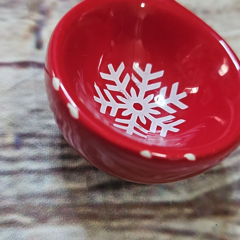 Red Snowflake Christmas Holiday Measuring Spoons‎